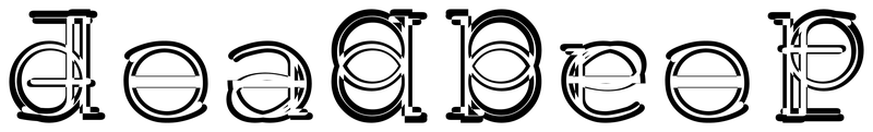 Ambigram for deadbeef in Miriammonoclm-book